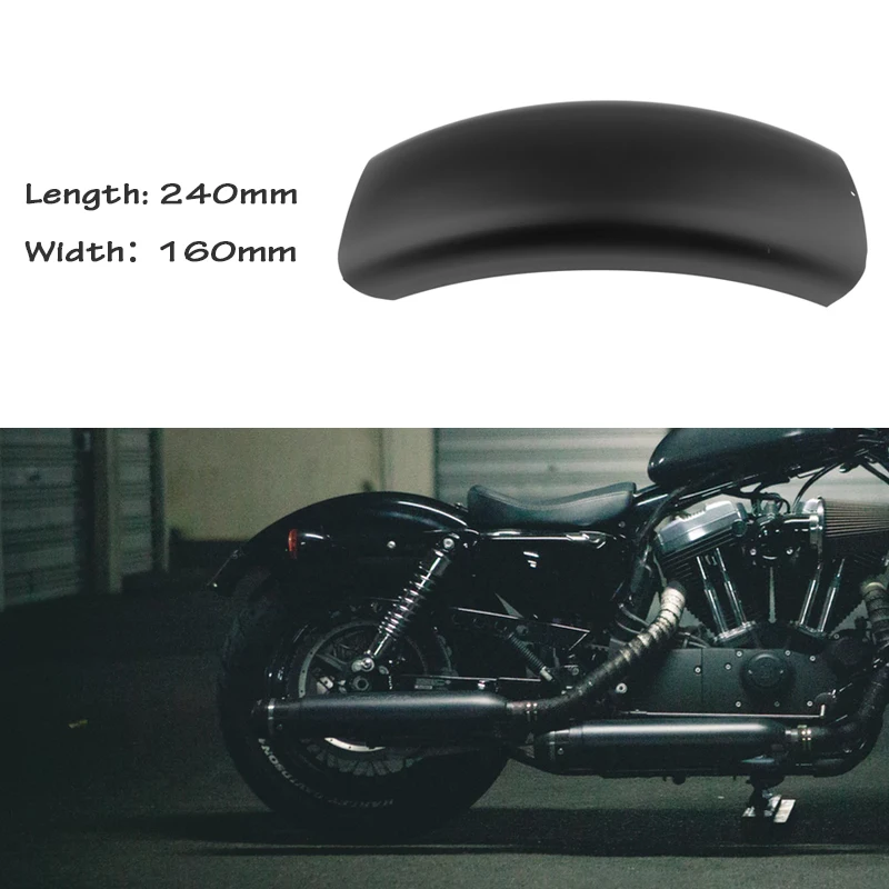 Заднее крыло мотоцикла 1 шт. короткое для Harley Bobber Chopper черный металл