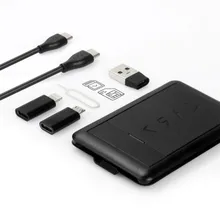 Беспроводное зарядное устройство кабель для передачи Данных Сумка сплошная многофункциональная городская карта выживания портативная Светодиодная лампа Карта-ридер