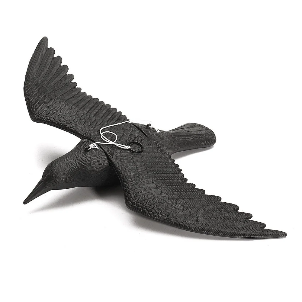 Vogelabwehr Rabe Scarecrow Crow For Pigeon Defense, Garden Bird, Black