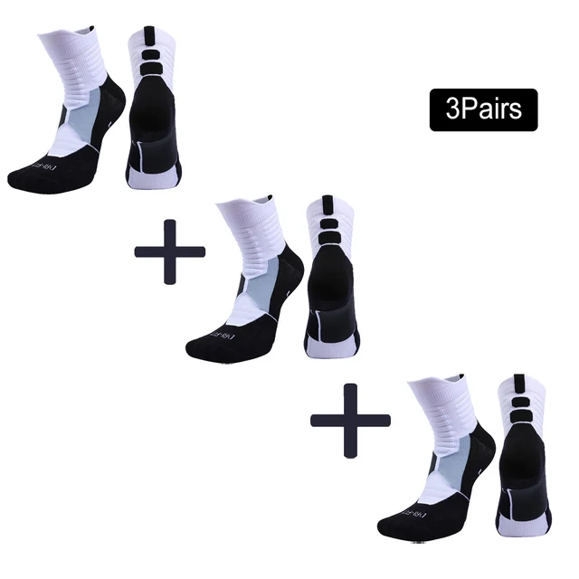 5Pairs Men's socks Breathable Socks women's Compression socks Basketball Socks Football Trekking Running Sport Socks Wintersocks White-3pairs