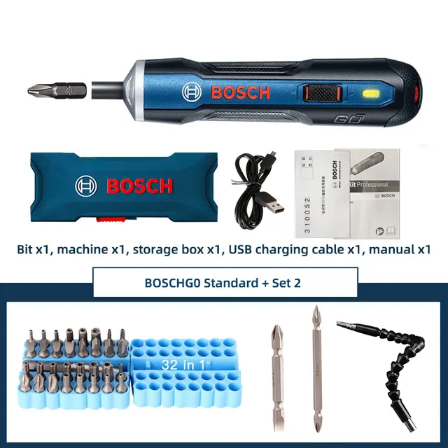 BOSCH GO 3.6V 360RPM Electric Screwdriver 6 Gears Cordless Rechargeable Tool Hot