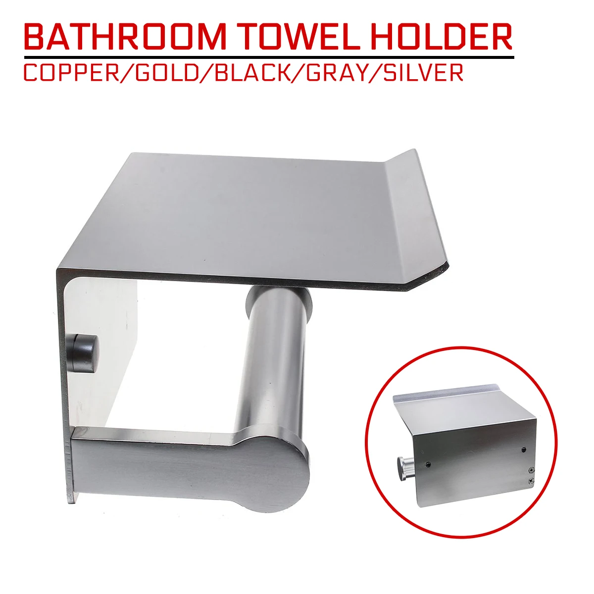 

Bathroom Toilet Towel Paper Holder with Tissue Boxes Black Phone Shelf Towel Rack Holder Wall Mount WC Rolhouder Paper Holder