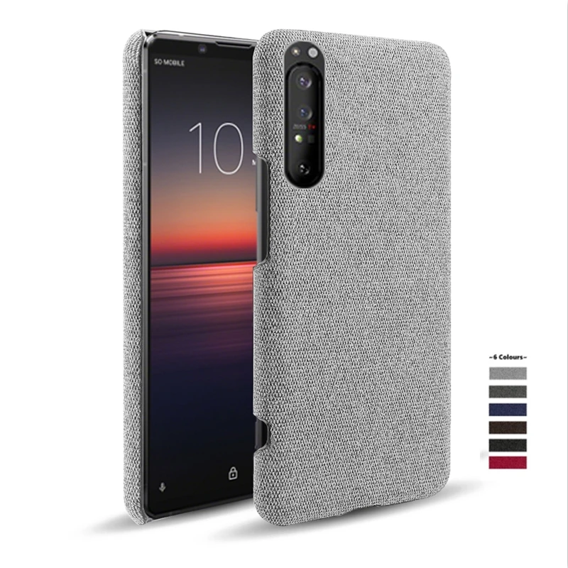 Чехол для Sony Xperia 1 II 5II 10II роскошный тканевый Противоскользящий чехол с тканевой