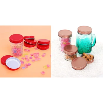 

HOT 24 Pack 70MM Mason Jar Lids Secure Reuseable Regular Mouth Mason Storage Canning Lids
