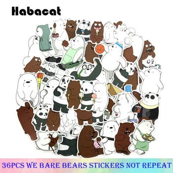

36Pcs/Pack Cartoon Bears Stickers Bear Family For Motorcycle Skateboard Luggage Laptop Bicycle Decal Sticker For Toy