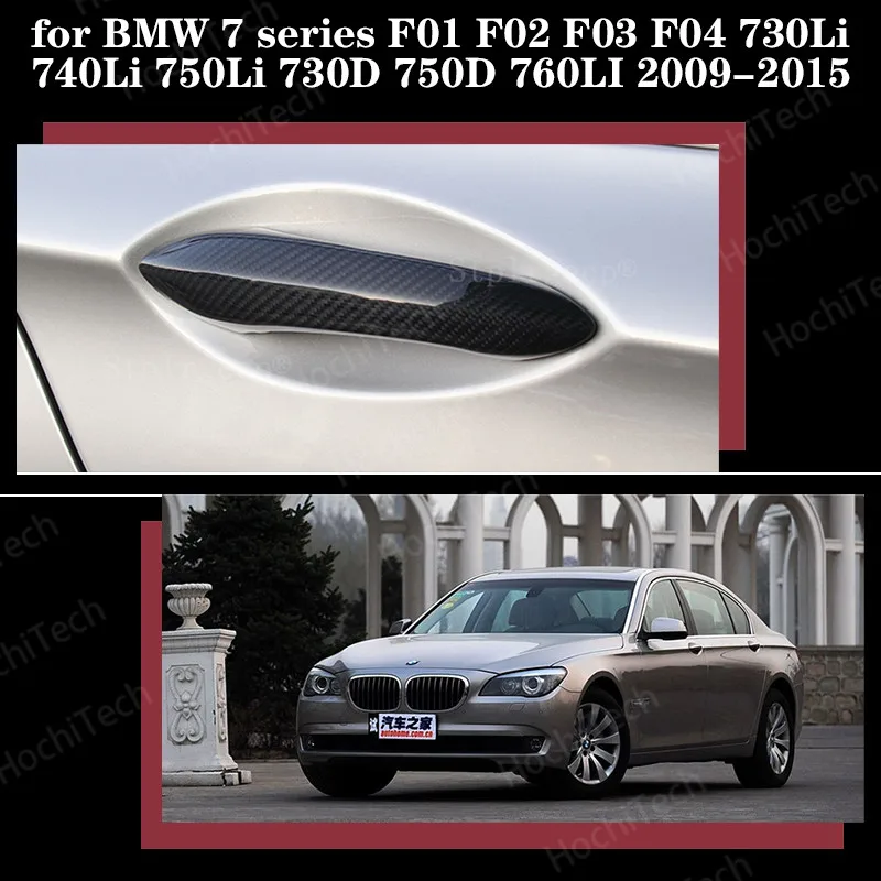 

Real Carbon Fiber Car Door Handle Trims Decoration Covers Protector for BMW 7 series F01 F02 F03 F04 730Li 2009-2015 Car Styling