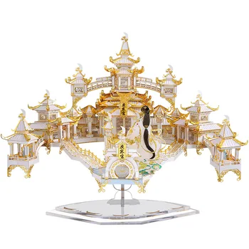 

3D Metal Puzzle P143-WGK Moon Palace model kits DIY 3D Laser Cut Assemble Jigsaw Toys Desktop decoration GIFT For Audit Children