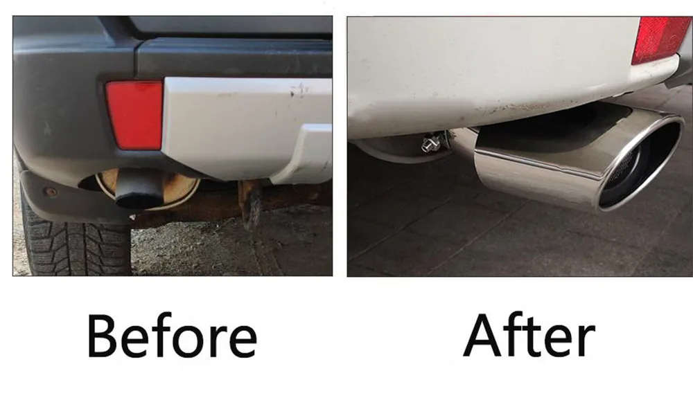 Acessórios do Carro de Aço Tubo de Escape Case para Mitsubishi Inoxidável Cromo Tubo Cauda Pajero V31 V33 V73 V93 V97 2007-2020 Mod. 397630 3 Coletores de escapamento