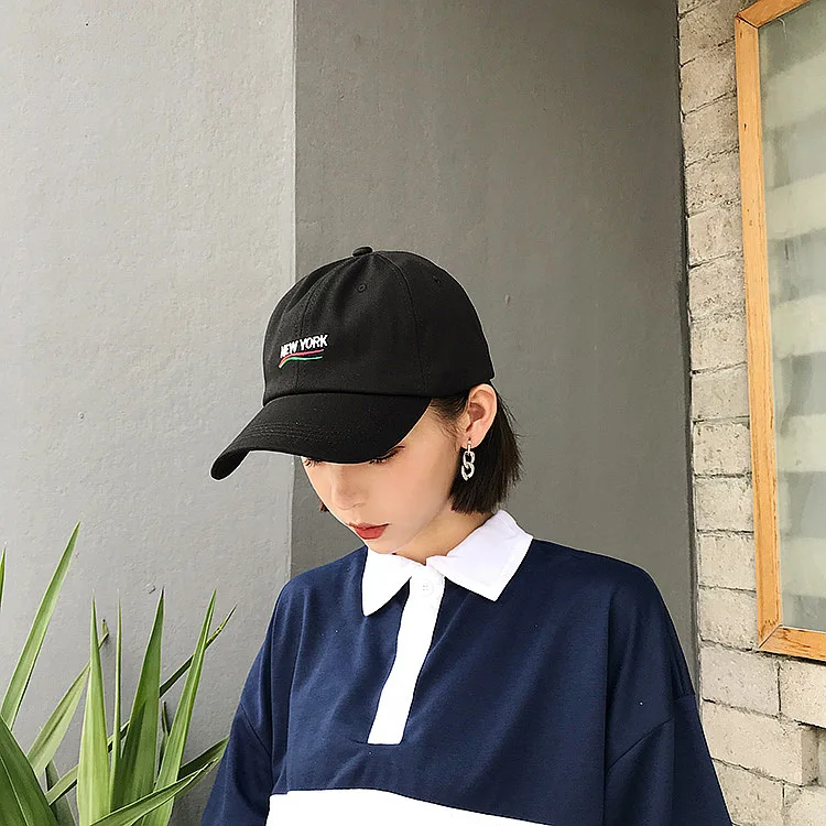 

INS Retro Soft Top Black And White with Pattern Baseball Cap Children Summer Students Korean-style Street Cool Casual Versatile