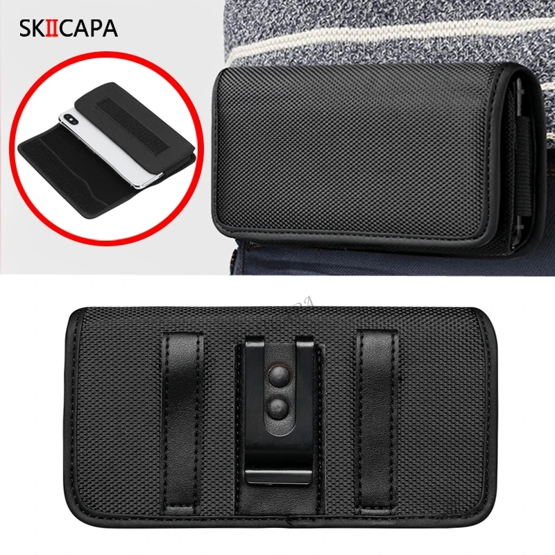 Oxford Canvas Phone Belt Clip Holster Cover Pouch