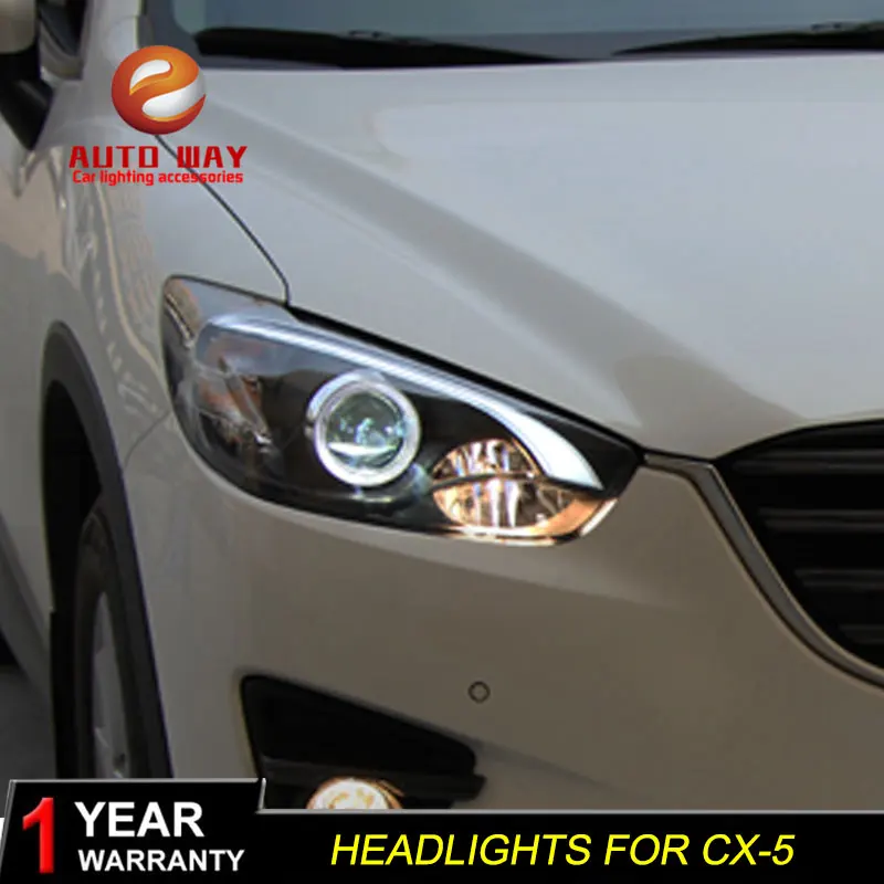 Car Styling Head Lamp case for Mazda CX-5 Headlights LED Headlight Lens Double Beam Bi-Xenon HID car Accessories | Автомобили и