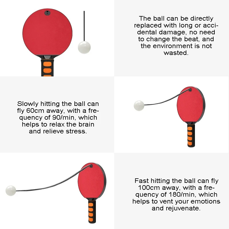 Анти-Тревога игрушка автоматический отскок пинг-понг ракетка релиз давление снимает эмоцию наручные упражнения самотренировка снятие