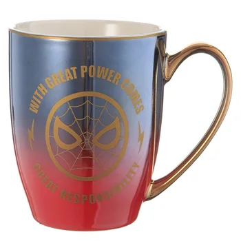 

Disney Avengers 4 Spider-Man Comic Retro Mug Marvel Ceramic Cup Large Capacity Water Cup Spider-Man