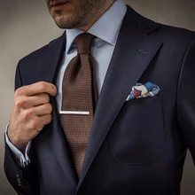 Acero inoxidable para hombre corbata CLIP BAR accesorios de boda padrino regalo del Día del Padre regalo de tres colores(China)