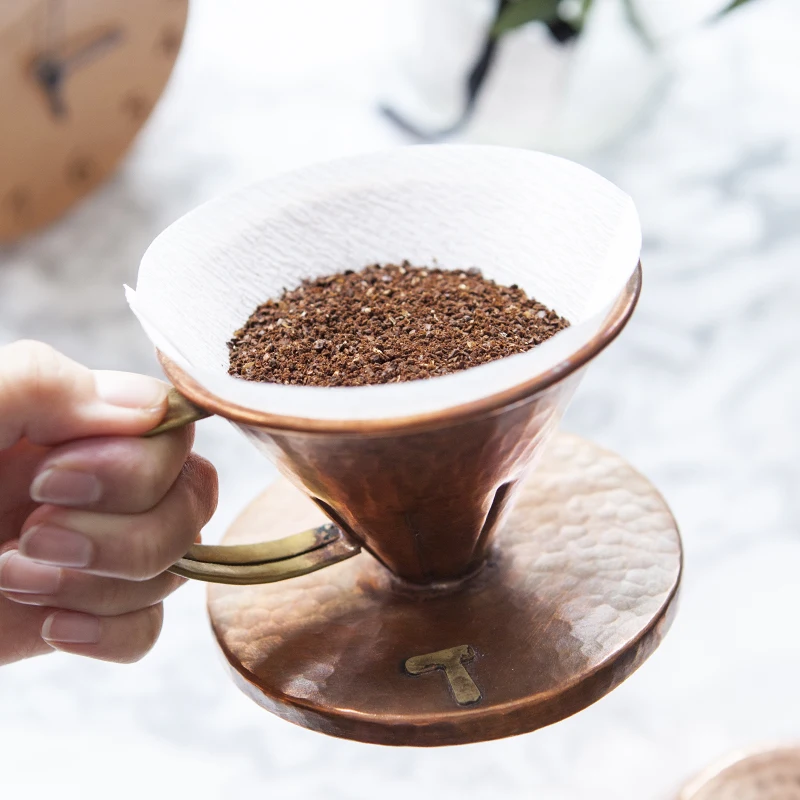 

HAMMER Coffee Dripper High Quality Conical Copper Dripper Cup Hand Brew Filter Cup Made In Indonesia 1-2cups