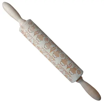 

Easter Roller Chicken Cake Cookie Dough Pastry Dough Embossed Pattern Rolling Pin Baking Mold Fondant Eco-friendly Carved