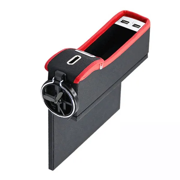 red master drive Автомобильное кресло, зазор, карман, Torage, монета, сумка, аккуратный органайзер для хранения, кодрайвер, содержимое коробки, двойной USB с держателем для напитков - Название цвета: red master drive