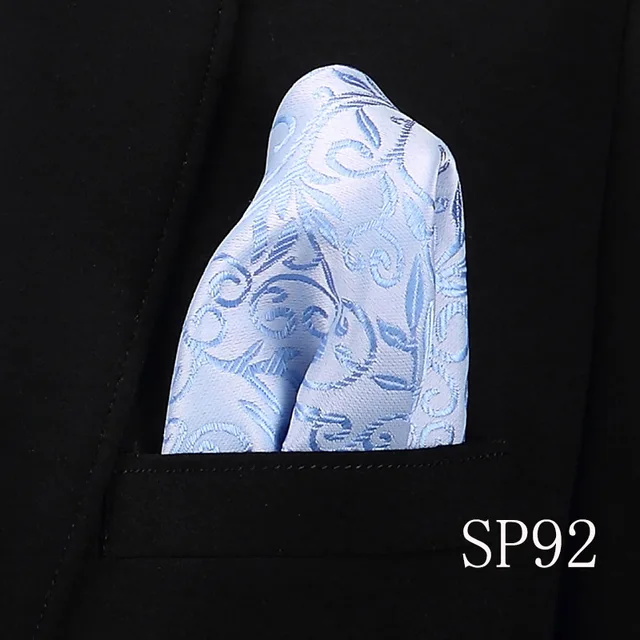 Fashion 100% Silk Hankerchief Scarves Vintage Hankies Men's Pocket Square Handkerchiefs Striped Solid Snot Rag 22*22 cm SP92