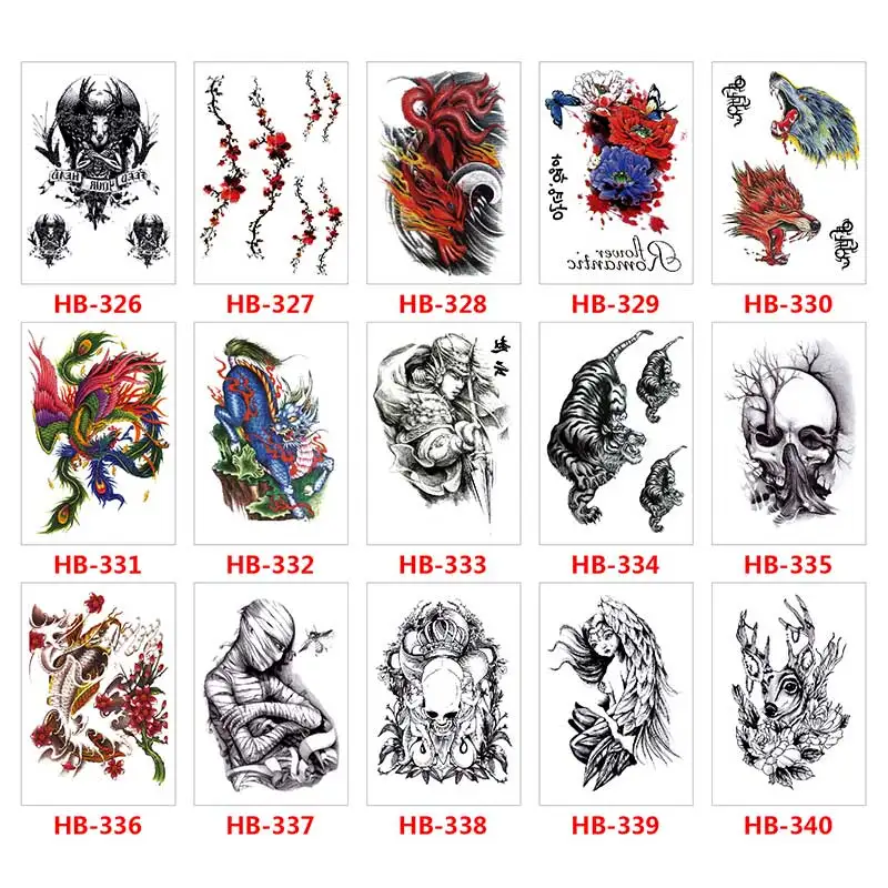 1 pcs Fake Tattoo Sticker Waterproof Flower Arm Tattoo Sticker Realistic Temporary Tattoo Unique Body Art