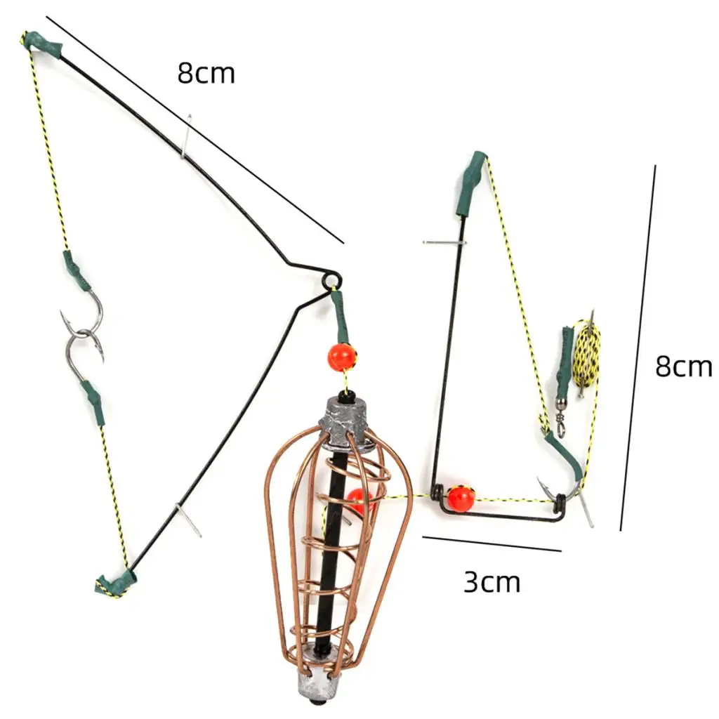Spring Fishing Feeder Coil Inline Method Feeder Carp Tench Baits Cage & Hook Lead Sinker Carp Fishing Tackles 15g 20g 25g 30g
