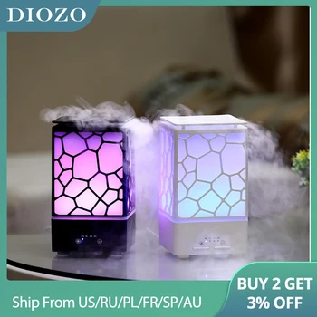 

DIOZO Air Humidifier Mist Maker 200ML Aroma Essential Oil Diffuser Water Cube Ultrasonic Colorful Night Light Office Home