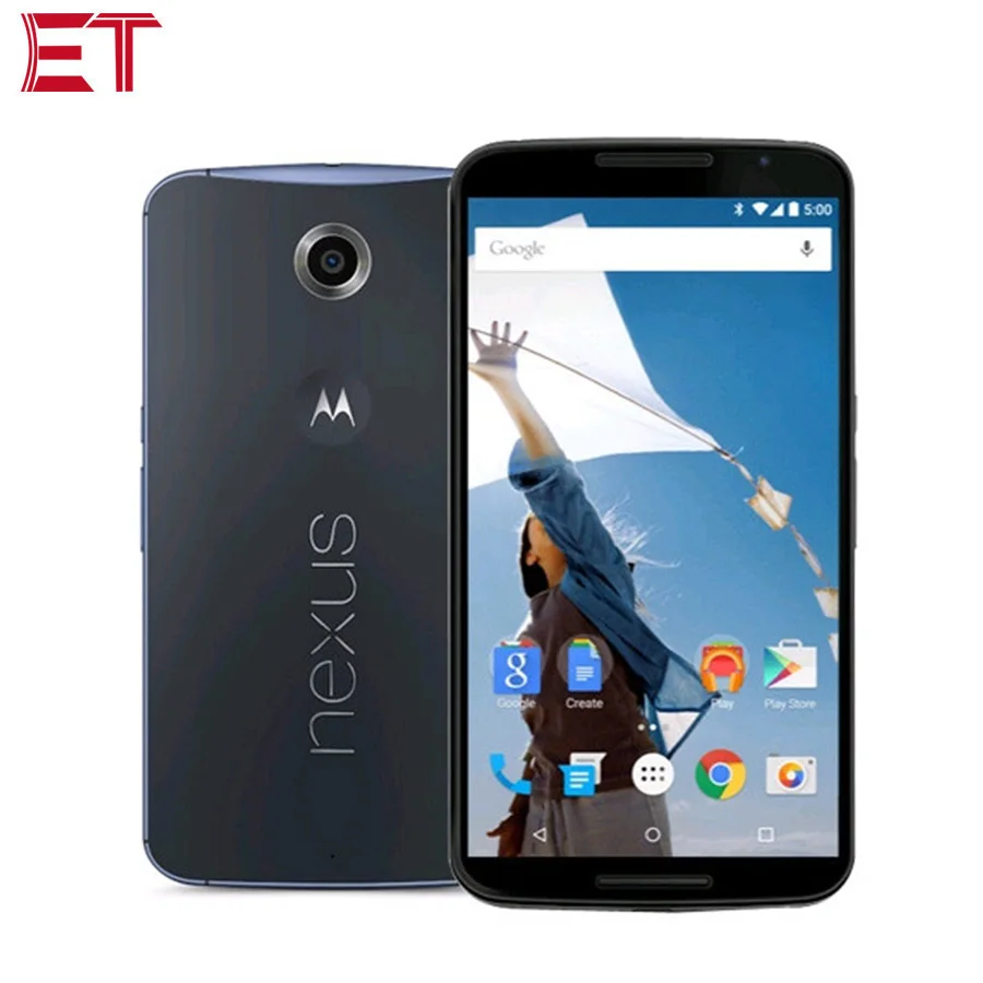 Original Motorola Nexus 6 4G Mobile Phone 3GB RAM 32GB ROM Snapdragon805 Quad Core 5.96"1440X2560px 12MP NFC Android Smart Phone