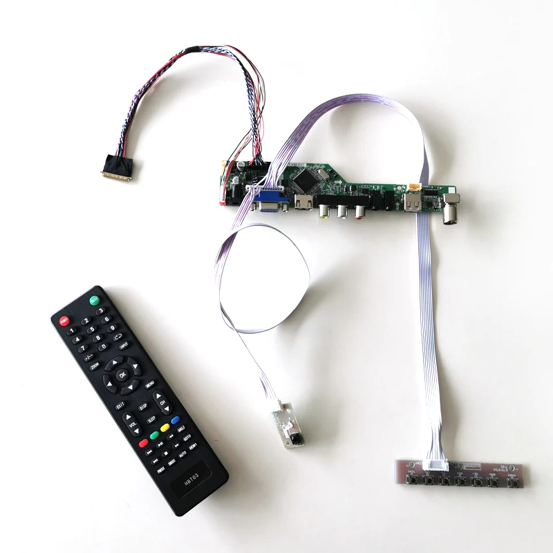 For HB140WX1-100/101 WLED LVDS 40Pin 1366*768 14" HDMI VGA USB AV RF T.V56 display controller drive card laptop panel DIY kit