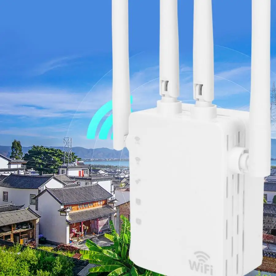 WiFi ретранслятор 1200M беспроводной удлинитель 2,4G/5G двойной сетевой порт Внешняя 4 антенны