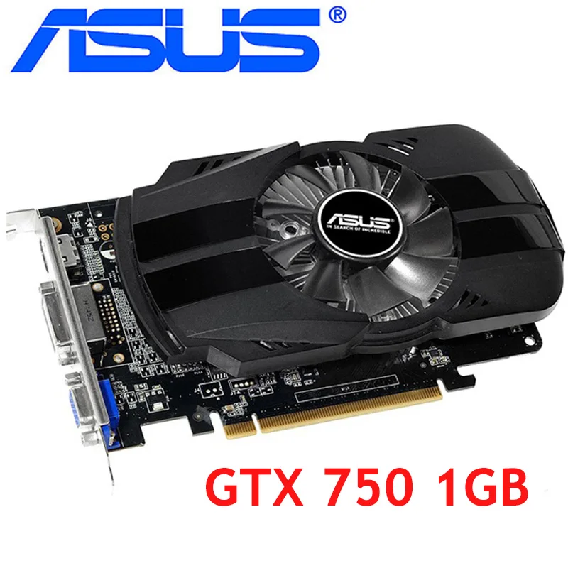 ASUS Graphics Card Original GTX 750 1GB 128Bit GDDR5  Video Cards for nVIDIA Geforce GTX750 Dvi Used VGA Card stronger than 650