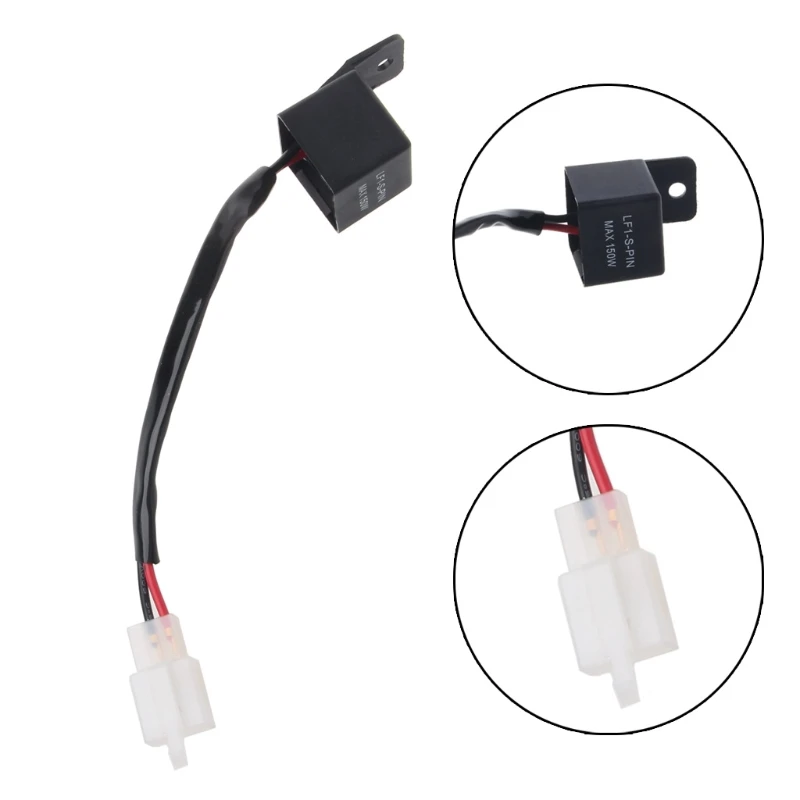 

Motorcycle 2 Pin LED Flasher Relay Turn Signal Bulb Hyper Flash For Honda Kawasaki Suzuki two-wire/pin flasher Professional Kit