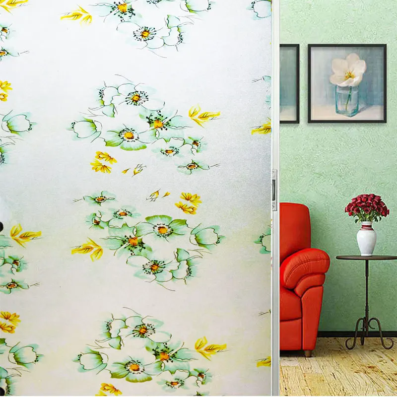 

Manufacturers Direct Selling Coloured Drawing Glass Sticker Film Static Electricity Glass Film Translucent Non-transparent Windo