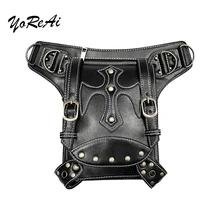 

Unisex Black Steampunk Waist Leg Bags Women Victorian Punk Pouch Holster Bag Moto Thigh Hip Belt Packs Messenger Drop Leg Bag