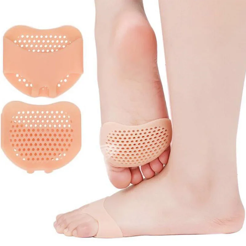 Silicone Soft Forefoot Pads Women High Heel Shoes Slip Resistant Protect Pain Relief Orthotics Breathable Foot Care Tool 1Pair forefoot pads