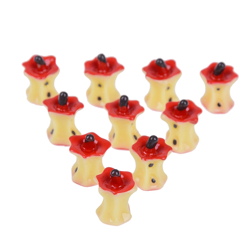 10 шт. миниатюрный Кабошон из смолы с плоской задней поверхностью искусственный