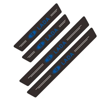 

4Pcs Waterproof Carbon Fiber Sticker Protective For lada VESTA niva kalina priora granta largus vaz samara 2110 car accessories