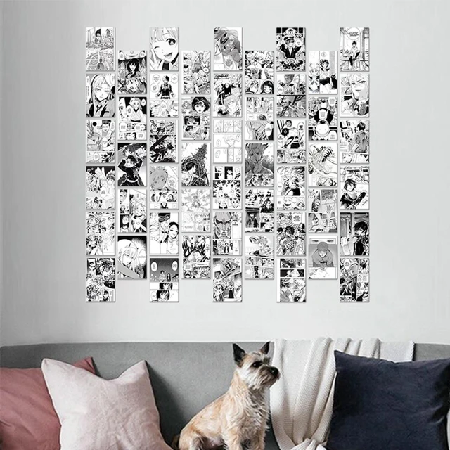 50/100Pcs Anime Manga Panel Aesthetic Picture for Wall Collage Room Decorations for Boys Wall Art Prints for Bedroom Decor