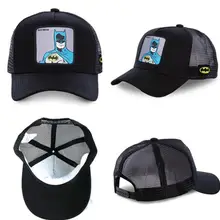 Бренд Аниме Бэтмен Snapback кепка хлопок бейсбольная кепка для мужчин и женщин хип хоп папа сетчатая шапка Дальнобойщик Кепка гоночная шляпа
