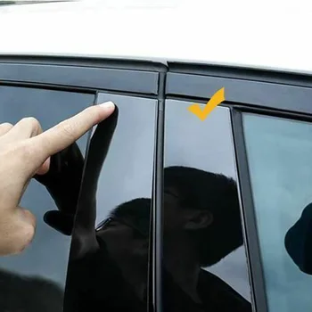 

6Pcs Door Pillar Trim Exterior Black For BMW 5 Series F10 2011-2017 Parts Accessories Car Auto