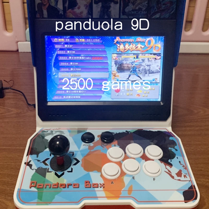 10 дюймов ЖК-экран двойной экран мини бартоп аркадные 3D игры машины pandora9d коробка комплект игровой консоли шкаф 2500 в 1