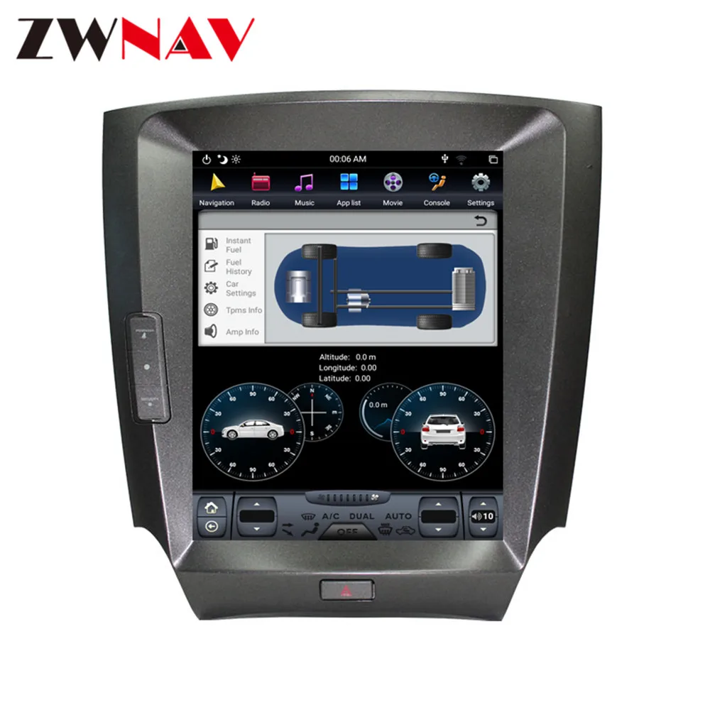 Best Vertical Screen Tesla Style Android Car GPS navigation For LEXUS IS200 IS250 IS300 IS350 radio tape recorder Multimedia headunit 5