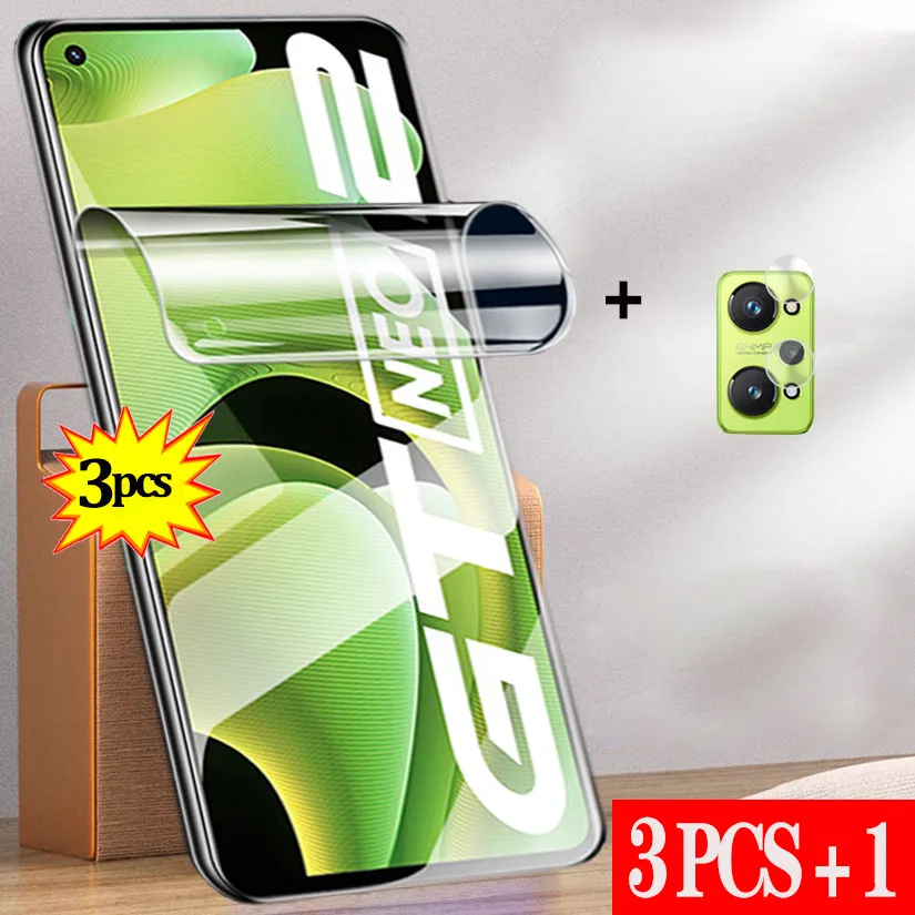 Realme Gt Neo 2 Idrogel+Obiettivo Fotocamera Pellicola Realmi Gt Neo 2 3 2T 3T Protezione Dello Schermo Realme Gt Master Non-Vetro Anti-Graffio Hd Cur