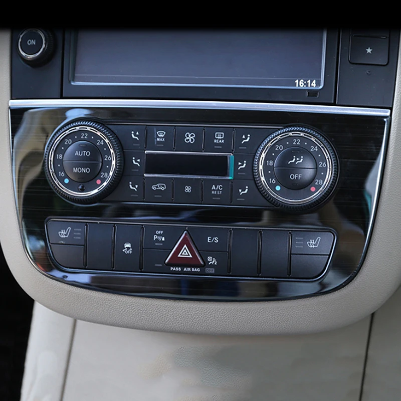 Carманго для Mercedes Benz R-Class-, автомобильный Стайлинг, центральная консоль, панель, накладка, рамка, наклейка, хром, аксессуары для интерьера