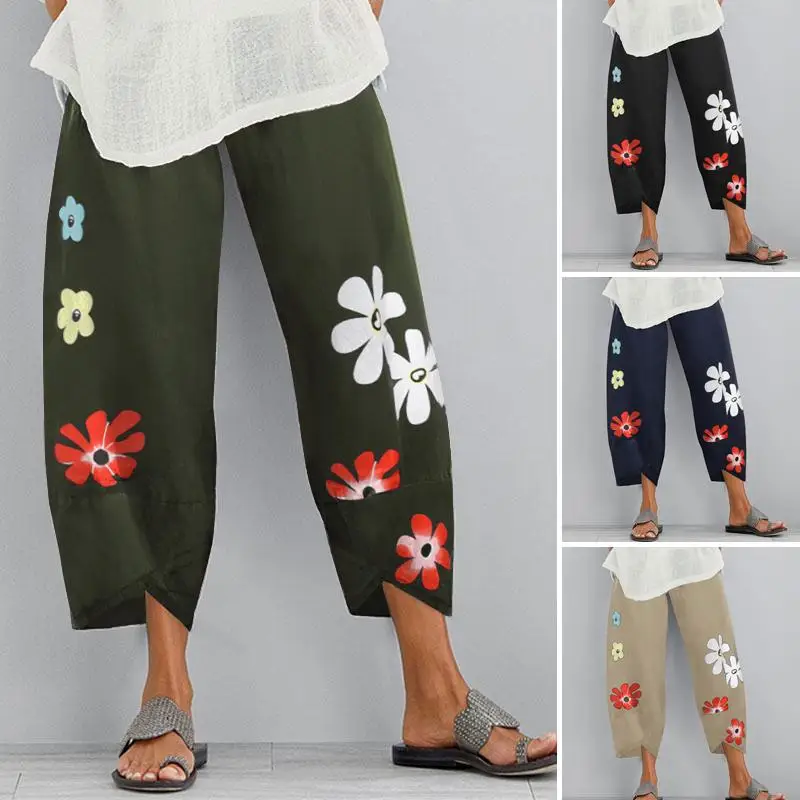 Women's Harem Pants ZANZEA Elegnat Print Trousers Spring Casual Elastic Waist Long Pantalon Female Flower Turnip Plus Size Pants Women's Harem Pants ZANZEA Elegnat Print Trousers Spring Casual Elastic Waist Long Pantalon Female Flower Turnip Plus Size Pants