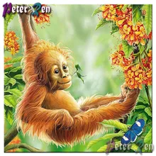 animal Diamond Painting full Square\Round Rhinestone Embroidery Mosaic Squirrel eating cake pictures Children's room decoration