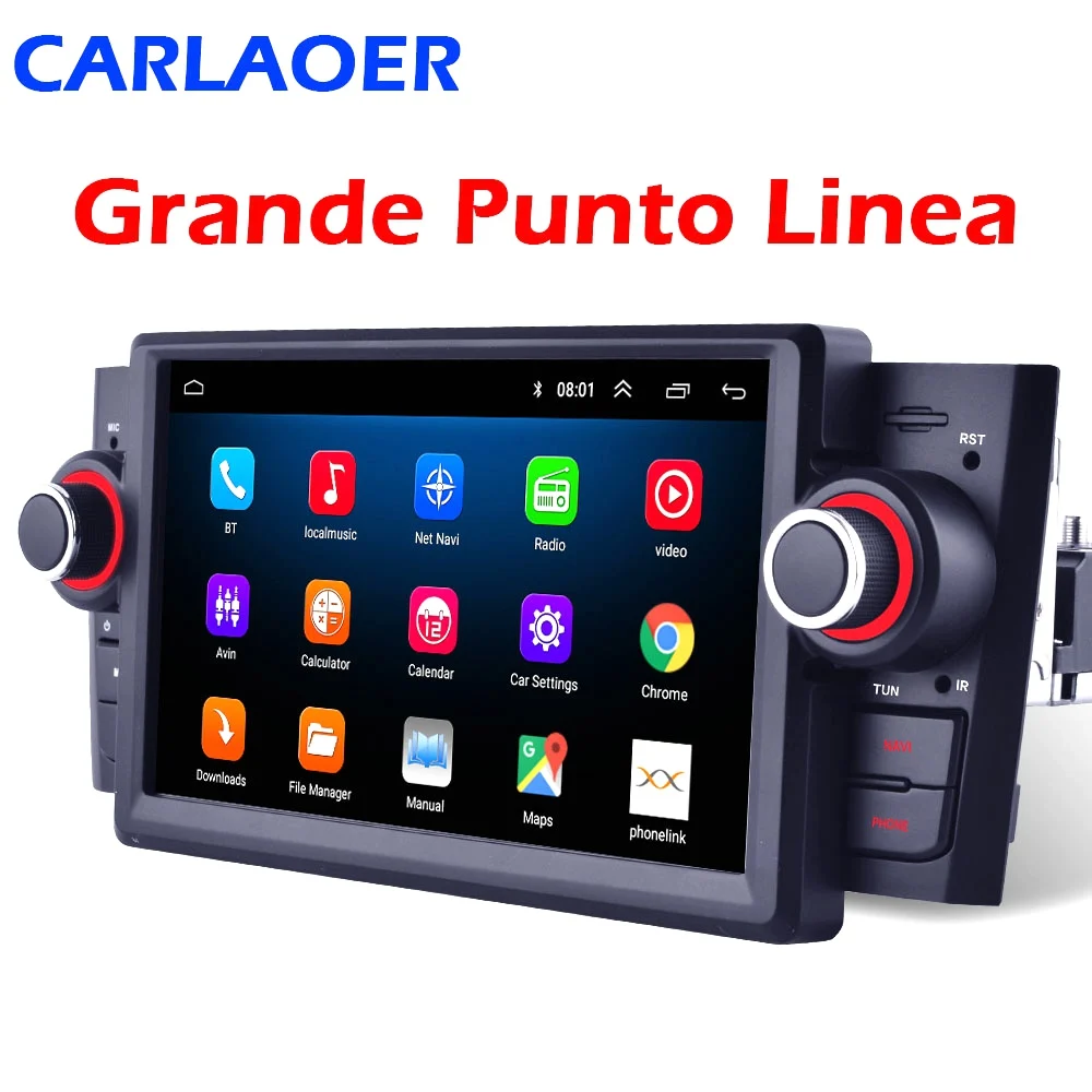 autoradio 1 din Android 9.0 Car Stereo multimedia Player For Fiat Grande Punto Linea 2007-2012 GPS Navigation Radio 8Core Wifi | Автомобили