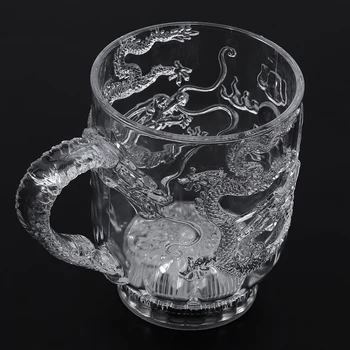 

New Dragon LED Inductive Rainbow Color Beer Cup Party Flashing Light Whisky Mugs Transparent