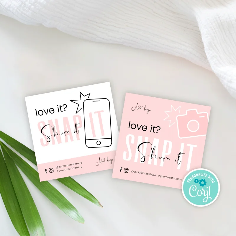 

Snap & Share Card Template Pastel Pink