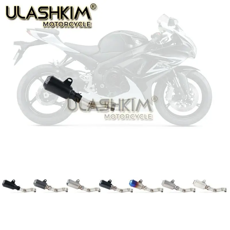 Мотоцикл Полный выхлопных среднего трубы ссылку слипоны для Suzuki GSXR600 Gsxr700 Gsxr750 k7 GSX R700 R750 R600 GSXR 600 700 750 Q
