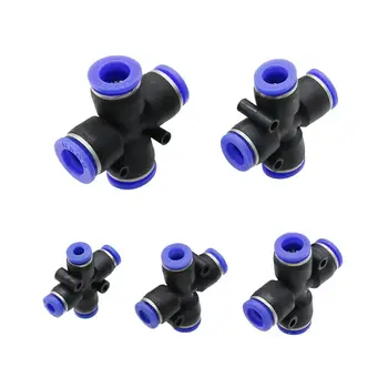 

4 Way Cross Shape Equal Pneumatic Union Connector 4mm 6mm 8mm 10mm 12mm OD Hose Tube Push In 4-Port Air Splitter Gas Connector