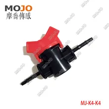 50 шт./лот) MJ-K4-K4 PE водяной клапан для 4 мм Диаметр орошения сада водопроводный кран